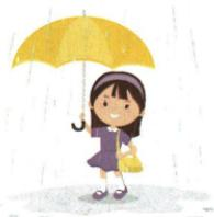 迎风雨伞示意图题图