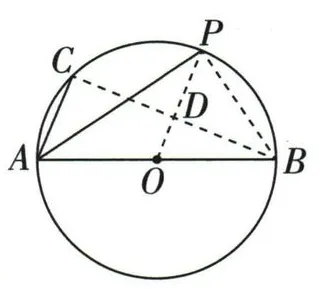 连接PB、BC及半径OP，OP与BC交于D