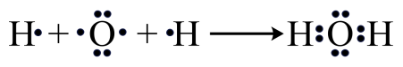 水电子式的共享形成示意,保留全部价电子