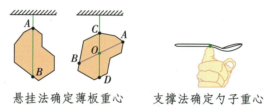 悬挂法与支撑法确定重心