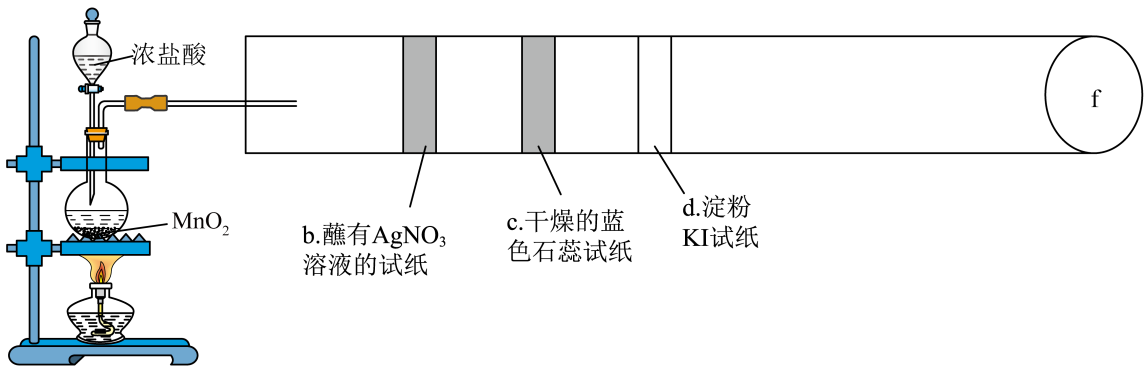 原题完整发生端与硬质管，保留b、c、d、f位置及全部试剂标签