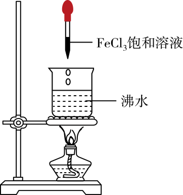 实验1:饱和FeCl₃滴入沸水
