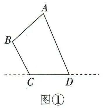 凸四边形ABCD及边CD所在直线