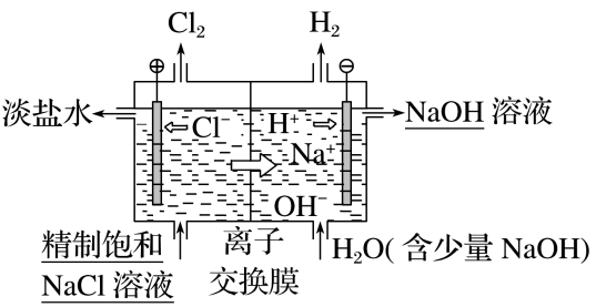 普通氯碱电解的离子膜与全部气液进出口