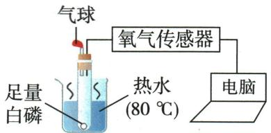 白磷燃烧中氧含量传感器与电脑相连的装置