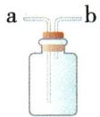 空双口瓶：a接长管，b接短管