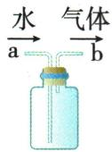 由长管注水，将瓶内气体从短管排出