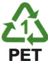 矿泉水瓶底的PET材质标志