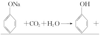 苯酚钠与CO2及水反应,末项NaHCO3见图后文字
