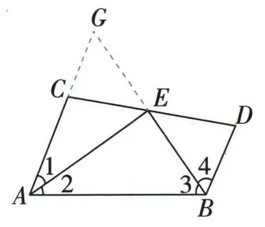 延长AC到G的辅助图