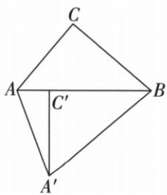 三角形ABC绕B转为A′BC′，C′在AB上