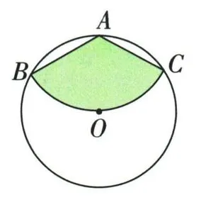 以原圆上的A为圆心剪出120度扇形ABC