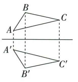 三角形ABC的三个顶点分别沿轴的垂线作出A′、B′、C′