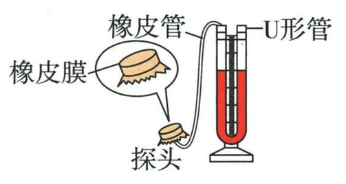 探头、橡皮膜、橡皮管与U形管